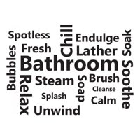 Rienda Libre Graphics - Decomural Bathroom Words Bathroom Ws-40926