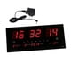 thumbnail image 1 of Reloj De Pared Digital LED Tiempo Calendario Temperatura Reloj Despertador Eléctrico EE. UU., 1 of 3