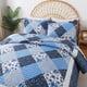 thumbnail image 4 of Juego de colcha HoneiLife King de 3 piezas con estampado floral de microfibra, 4 of 8