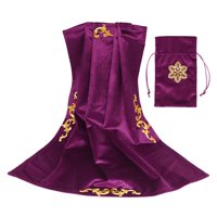 Magideal - Mantel De De Vintage, Cubierta De Con Bolsa Para Tarjetas, Superficie De Cuadrada De 25,5X25,5 Pulgadas Para Suministros , Púrpura