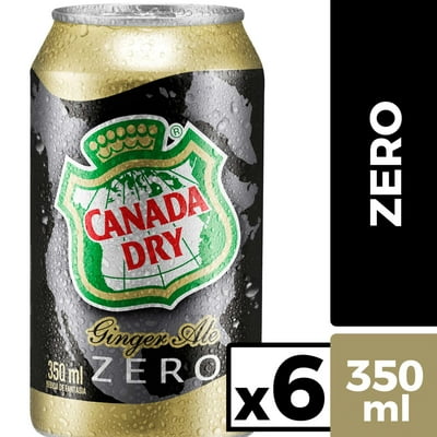 Bebida Ginger Ale Zero Pack Lata 6 Un Canada Dry