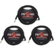 thumbnail image 1 of Cable de guitarra Pig Hog 3 m negro trenzado (pack de 3) 1/4", 1 of 2