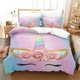 thumbnail image 1 of x1107 Bed SheetsMagical Unicorn Ultra Soft Girls Bedding Set Microfiber With Sparkle Stars Print Duvet Cover Pillow Case Home Textile 3-Piece Bedding Set (1 Duvet Cover + 2 Pillow Shams) nj1107, 1 of 5