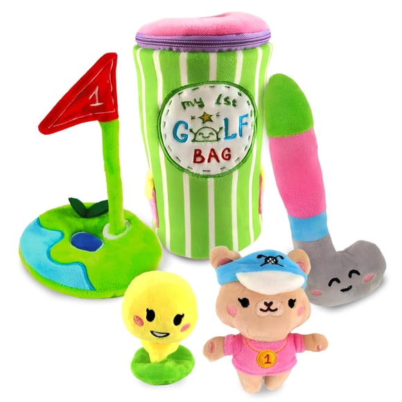 Bolsa de golf de juguete Skywin My First 0-3 Years con palo de peluche, pelota
