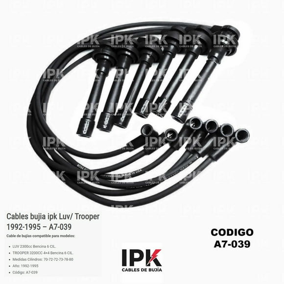 Cables De Bujía Luv 2.3 Trooper 3.2 4x4 6cil 92-95 3.2cc