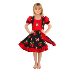 Genérico - Vestido Huasa Chinita Floreado Niña Varios Colores Fiestas