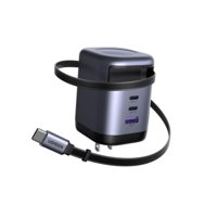 Cargador Ugreen Nexode 100W Usb C Retráctil De 3 Puertos