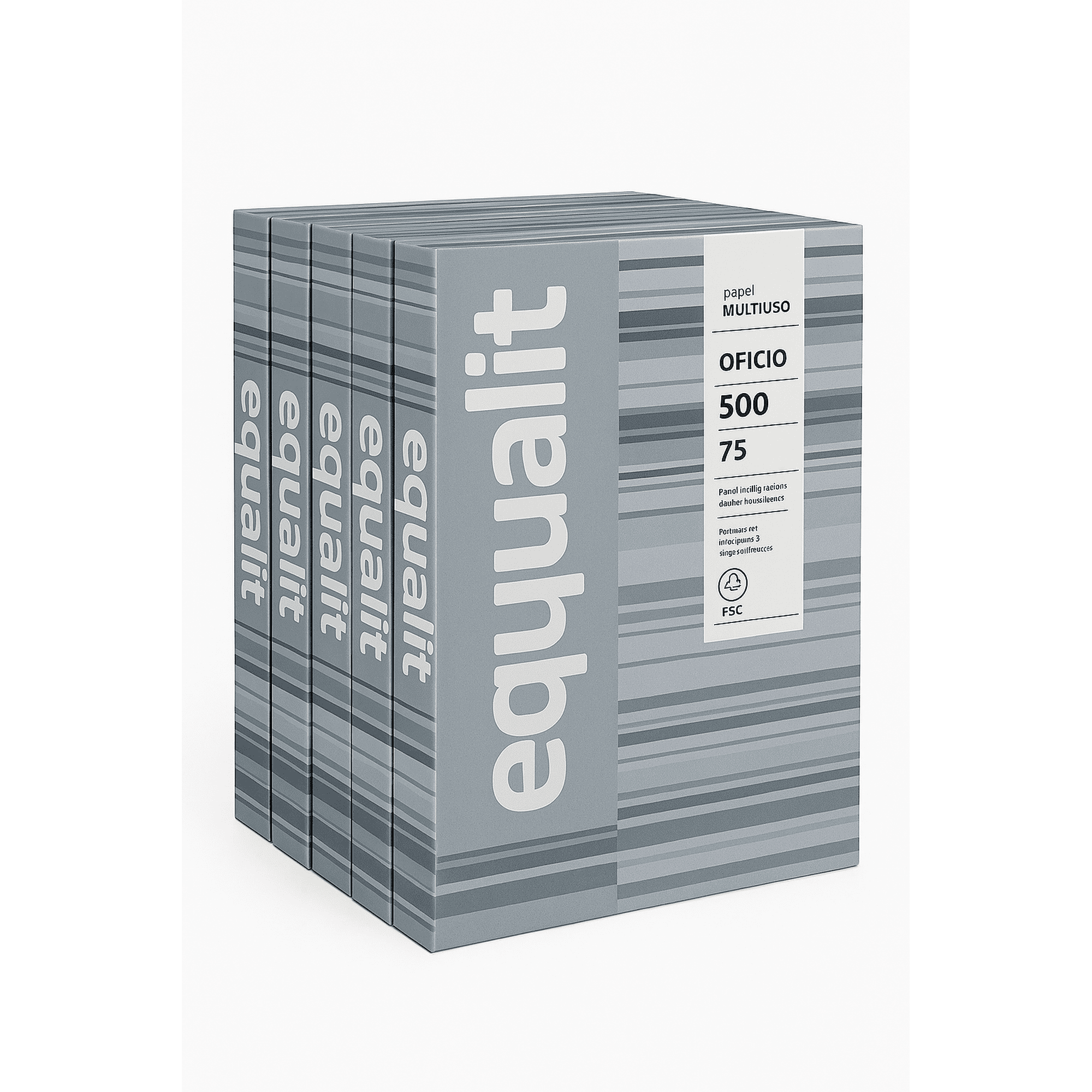 Pack X5 Resmas Oficio Equalit