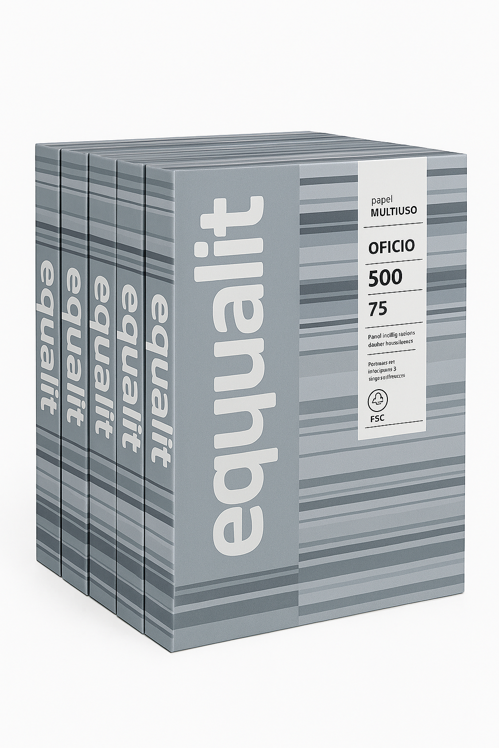 Pack X5 Resmas Oficio Equalit