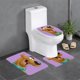 thumbnail image 1 of Scooby-Doo Juego de 3 alfombras de baño de coral fleece: tapete de baño + alfombra de inodoro en forma de U + funda de tapa de inodoro en forma de O, 1 of 6