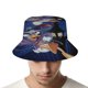 thumbnail image 4 of Pato Darkwing Sombrero bucket para adultos, gorra de protección solar, sombrero de pescador plegable para viajes al aire libre, pesca y actividades de verano, 4 of 6