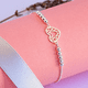 thumbnail image 2 of Pulsera plata 925 corazón geométrico ajustable, 2 of 3