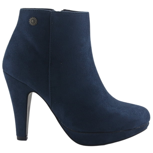 Botin Chalada Mujer Plataform-2 Azul Marino Casual