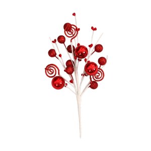 Bothyi - 6 Piezas De Palillos De Bolas De Navidad Para Manualidades Para La Temporada De Bodas, Decoración De Invierno, Color Rojo