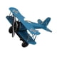thumbnail image 4 of Modelo De Avión Vintage, Decoración Retro Del Hogar, Biplano De Metal Para Decoración De Estante De Oficina, Azul, 4 of 5