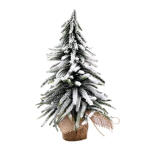Magideal - De Navidad Artificial, Centro De Mesa De Pino, Vacaciones Rústicas, Nevado En Miniatura Para Oficina, Chimenea, Fiesta, Navidad, Año Nuevo 35Cm