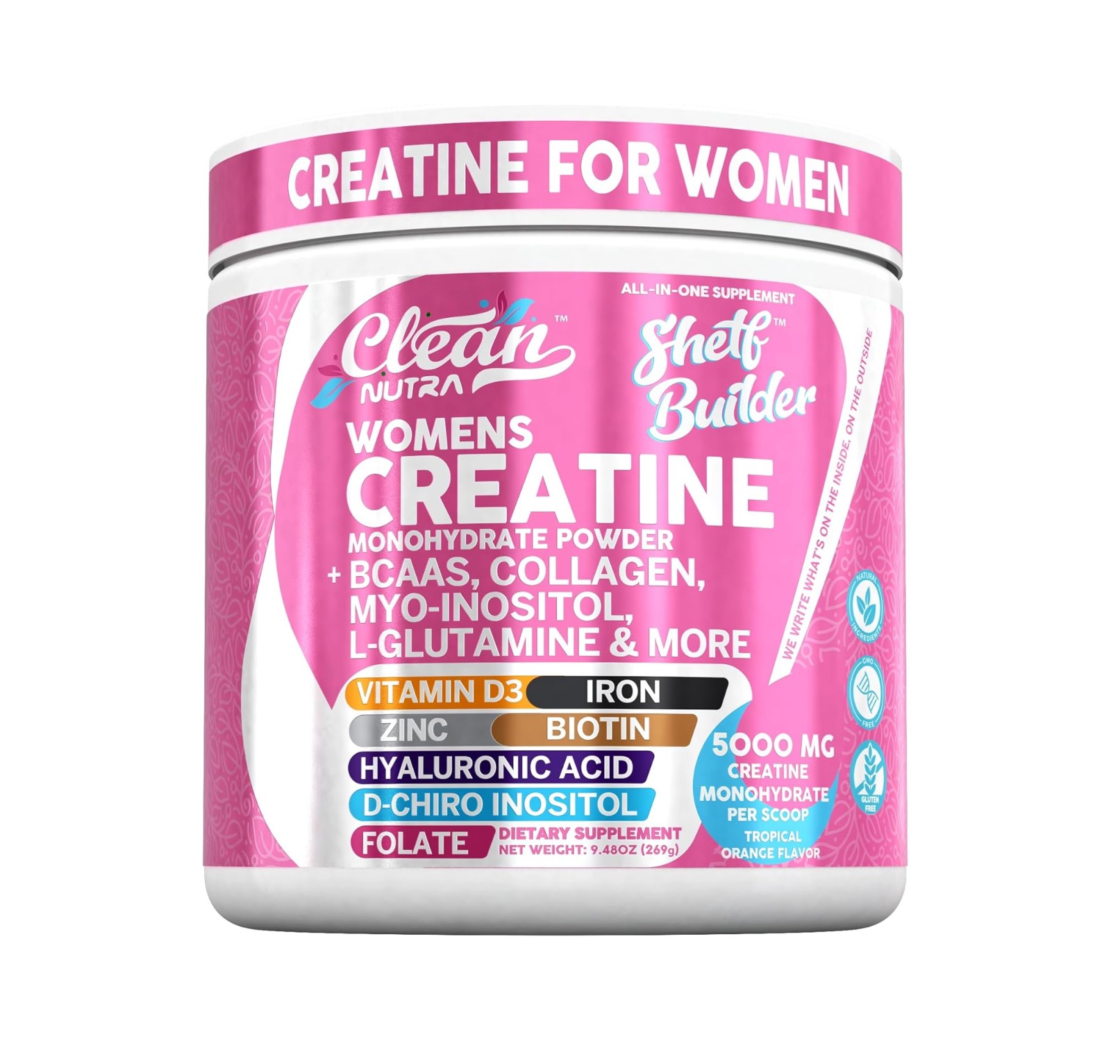 Shelf Builders - Creatina Para Mujeres Shelf Builder Clean Nutra Womens 296Gr