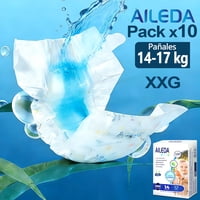 Aileda Pañales Desechable Xxg Total 140U Paquete Fácil De Llevar