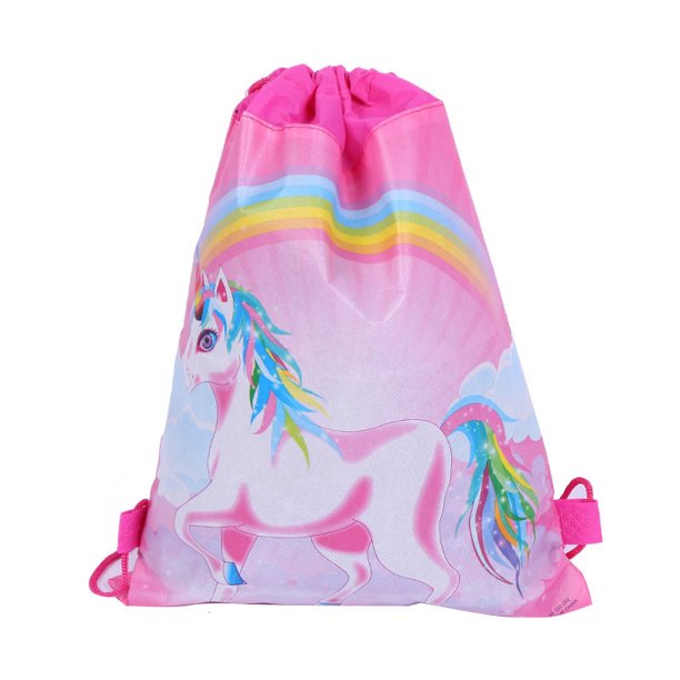 1PCS Non-Woven Bag Cartoon Draw String Bag Girls Travel Storage Package School Backpacks Children Birthday Party
