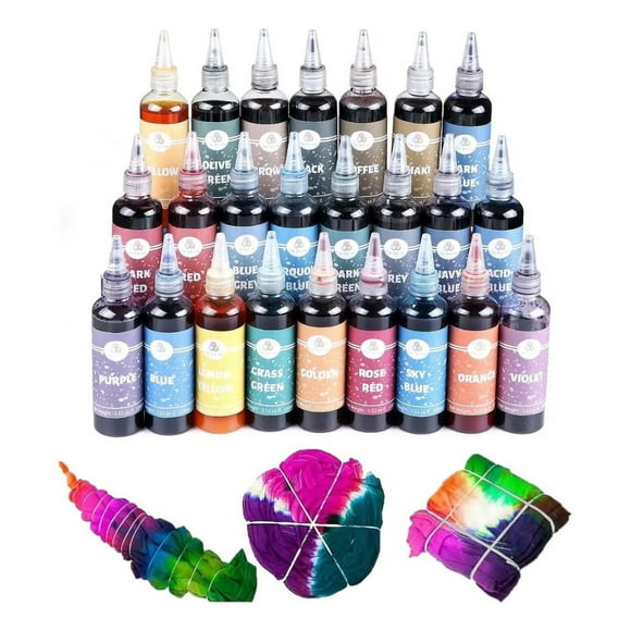 Anilinas Tie Dye 24 Colores 100ml Cu. Teñido Colores Vivos
