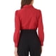 thumbnail image 3 of INSPIRE CHIC Camisa Leotardo para Mujer con Cuello, Casual de Negocios, Abotonada, Mangas Largas, Body, Talla M, Rojo, 3 of 6