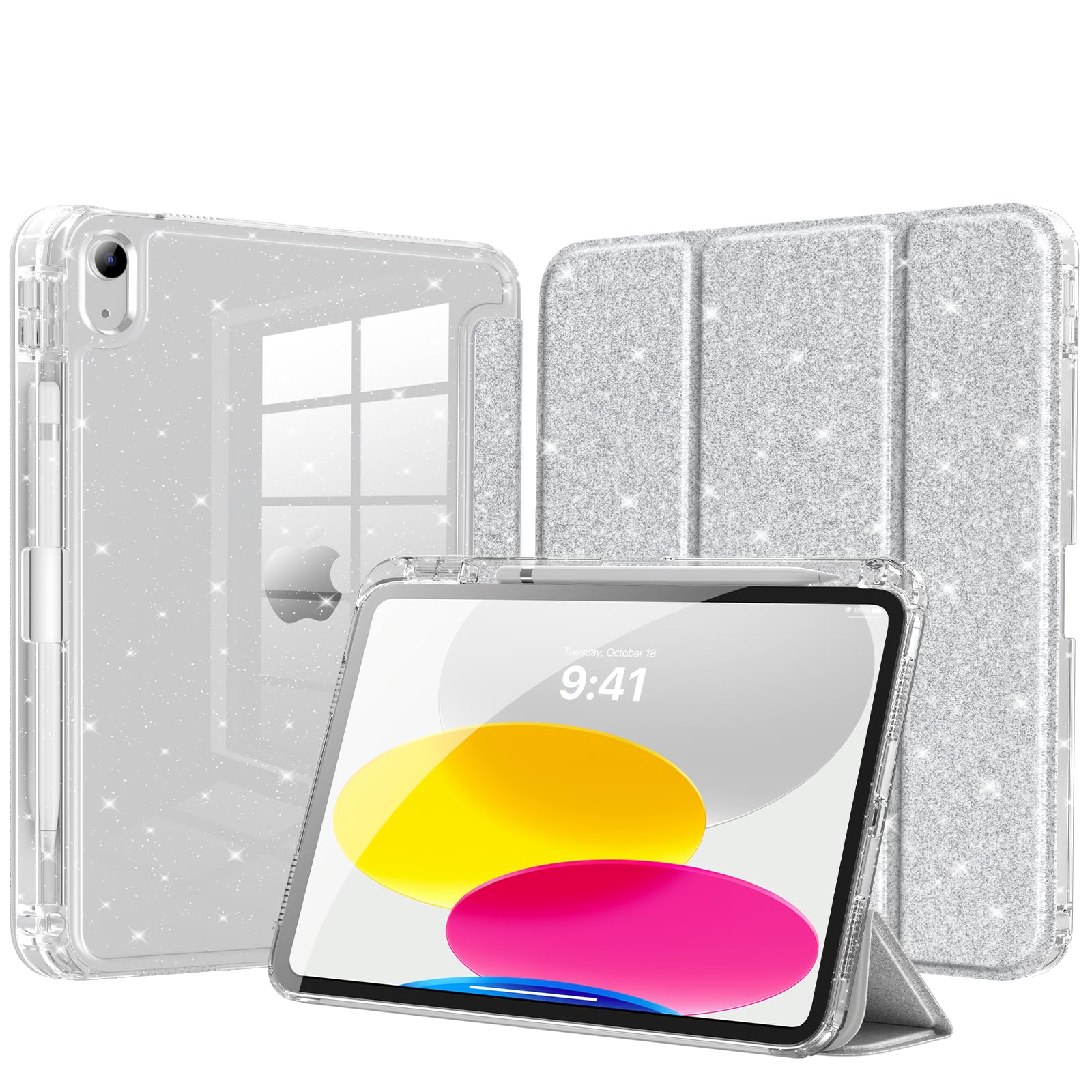 Funda Para Tableta Moko Ipad De 11 Pulgadas, 11ª Generación 2025, Soporte Para Lápices, Plateada