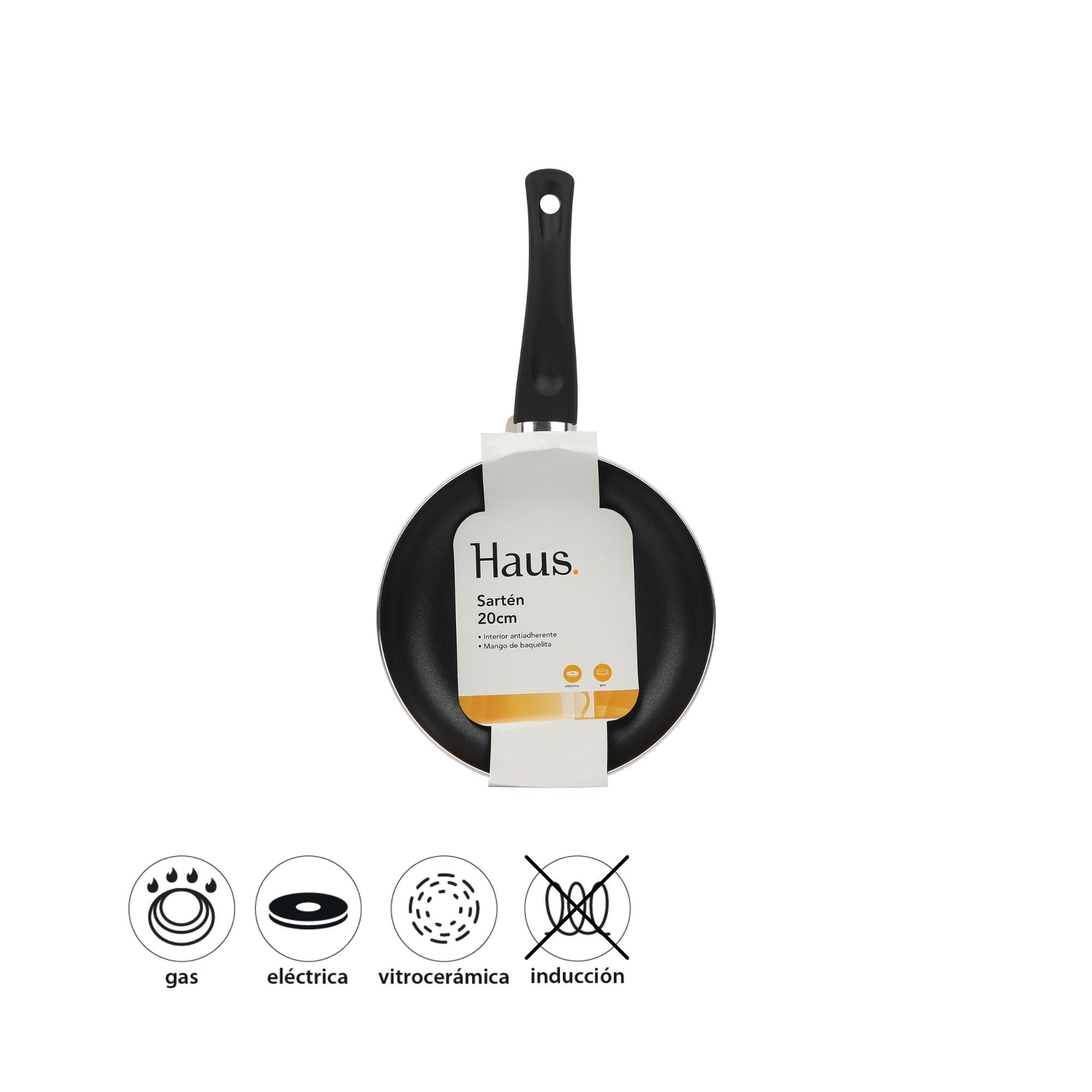 Haus - Sartén Aluminio Antiadherente 20 Cm 1 Pieza