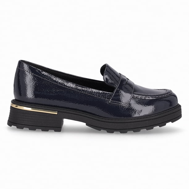 Mocasin Mujer Azul/Charol Gisa Piccadilly