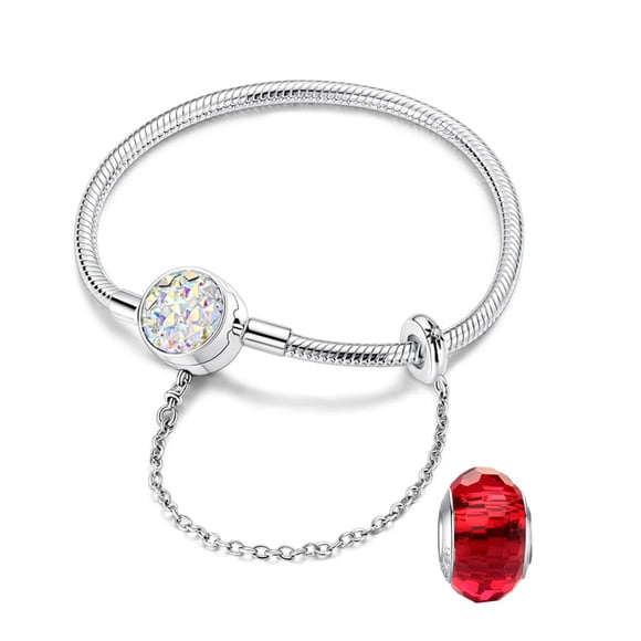Pulsera LNQOBU de plata esterlina 925 con cadena tipo serpiente para mujer