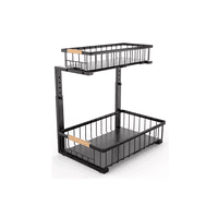 Genérico - Organizador Estante Multiuso Bajo Lavaplatos Cocina Baño Negro