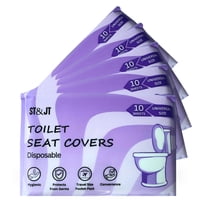 Funda De Asiento De Inodoro St&Jt Desechable Y Biodegradable, Paquete De 100