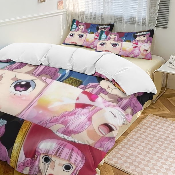 Perona Bed Duvet Cover Funny Anime Cartoon Bedding Sets Lightweight 3 Piece Comforter Sets