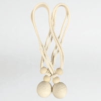 Pack De 02 Sujetadores Para Cortinas - Bola Tejida Beige