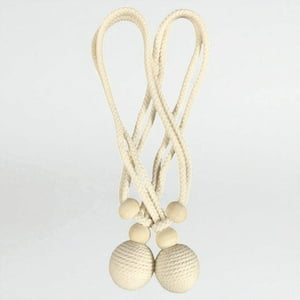 Pack De 02 Sujetadores Para Cortinas - Bola Tejida Beige