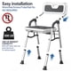 thumbnail image 5 of Silla de ducha plegable Eldcura con brazos, respaldo y altura ajustable, 5 of 6