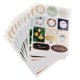 thumbnail image 2 of 12Pc 2018 Christmas Series Gold Estampado Adhesivo Autoadhesivo Natural, 2 of 5