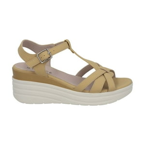 Sandalia Mujer Beige Plataforma Vesta Police