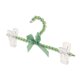 thumbnail image 2 of Percha De Plástico De Perlas De Imitación De 23cm Con 2 Clips Verde, 2 of 5