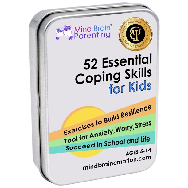 Juego de cartas Mind Brain Emotion 52 habilidades esenciales de afrontamiento para niños