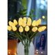 thumbnail image 3 of Tulipanes Artificiales HOMESEASONS 38 cm 20 piezas LED color crema, 3 of 7