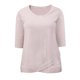 thumbnail image 4 of GRACIA Y GRANDEZA Blusa de Mujer Talla Grande con Rayas Cuello Redondo Suelto Casual Túnica Manga 3/4 Cruzada Dobladillo Alto Bajo 1X Rosa, 4 of 6