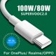 thumbnail image 2 of [2Pack 2M and 2M] para OnePlus open 15 13 12 Nord N30 CE 3 SuperVOOC cable de Carga Rápida 100W,80W para OPPO Find x9 Reno 15 14 13 USB a cable Type C 8A para Realme GT 7 6 14 Cargador de Teléfono, 2 of 10