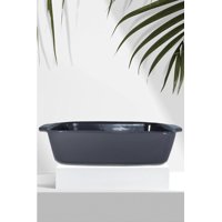 Genérico - Fuente De Cerámica P/Horno Tipo Gres - Rectangular 32X20 Gris P1392