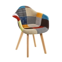 Habita2 Chile - Sitial Butaca Tapiz Chenille Patch Wood - Naranjete