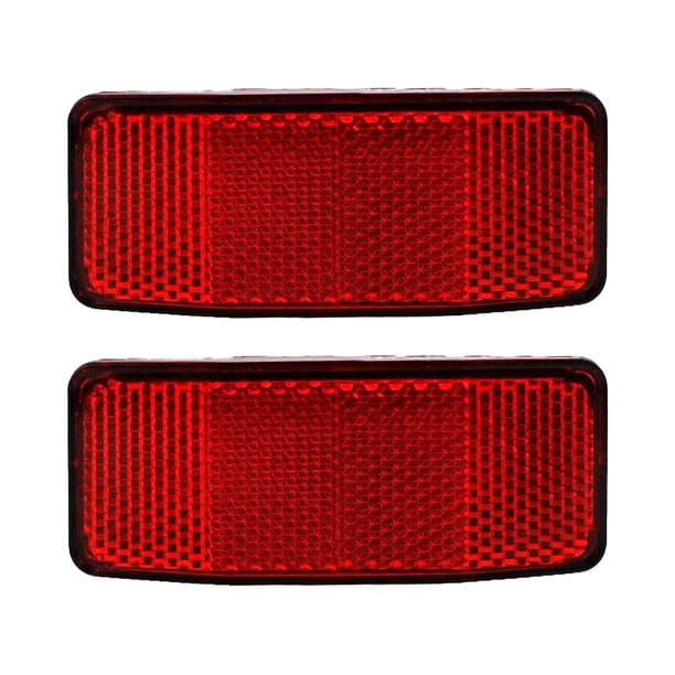 2x Reflectores de Bicicleta para Conducción Nocturna Reflectores de Seguridad Montaje en Cesta Delantero Trasero Reflectores de Bicicleta Universales