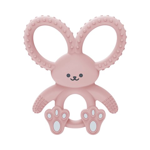 Baby Teether Dr. Brown'S Flexees Pink Bunny, 3 M+, 1 Paquete