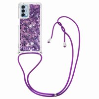Funda Foxdock Para Oneplus Nord N200 5G Con Cuerda Ajustable, Brillo Líquido, Protección Antigolpes Y Lente – Ideal Para Regalo