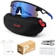 thumbnail image 3 of POLASUP GAFAS LENTES DE SOL Gafas de sol deportivas con lentes espejados azules y montura negra con detalles azules. Diseño aerodinámico, protección UV 400. Ideales para ciclismo, 3 of 5