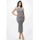 thumbnail image 1 of Vestido Largo con Cuello Alto y Abertura Lateral, 1 of 3