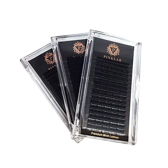 Bandeja mixta de extensiones de pestañas de visón premium / CC 0.20 curvatura 8‑15 mm